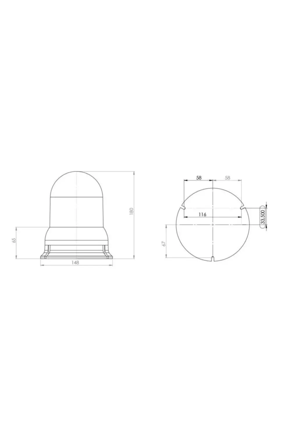 Emr02 24 Volt Galaxi Döner Tepe Lambası