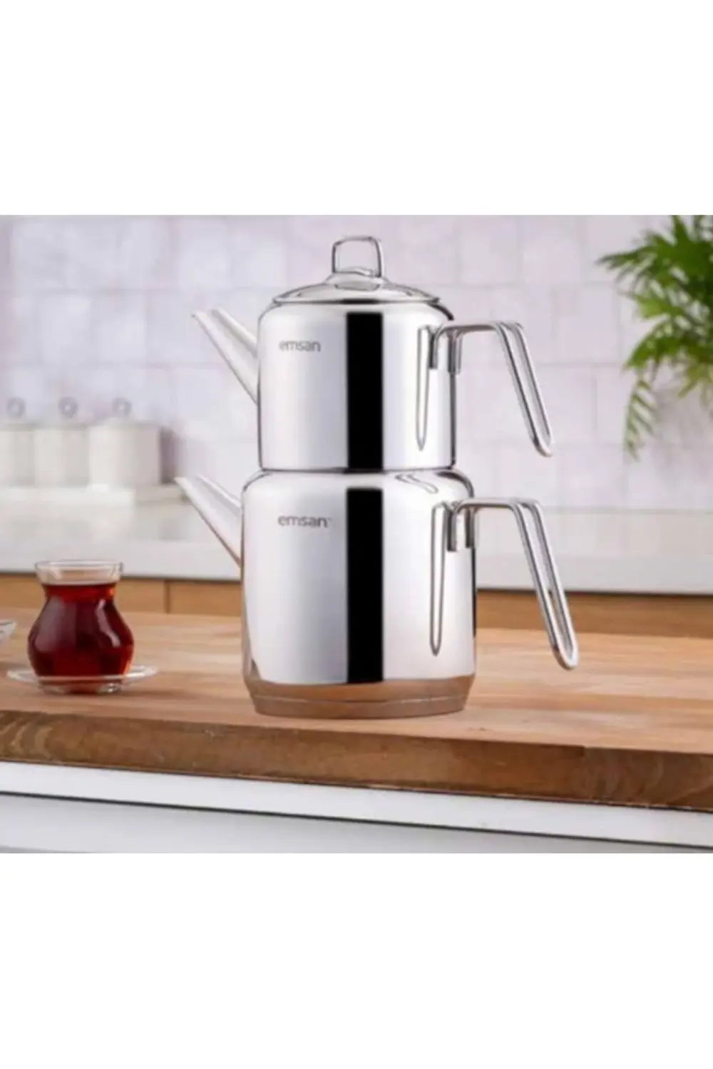 Emsan Karla Çelik Çaydanlık Takımı – 18/10 Paslanmaz Çelik, Ergon