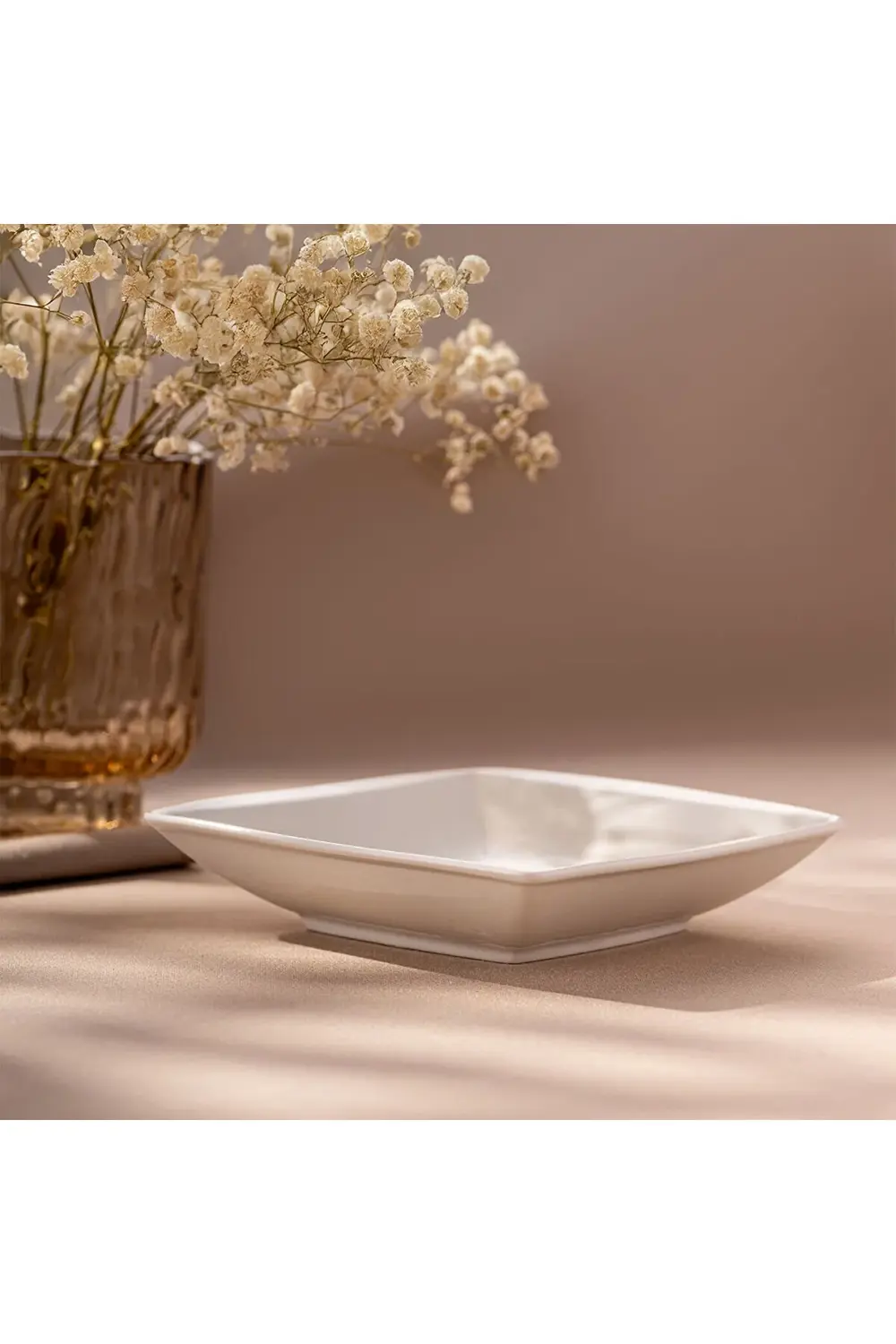 Emsan Pamukkale Kare Çukur Tabak 15 Cm