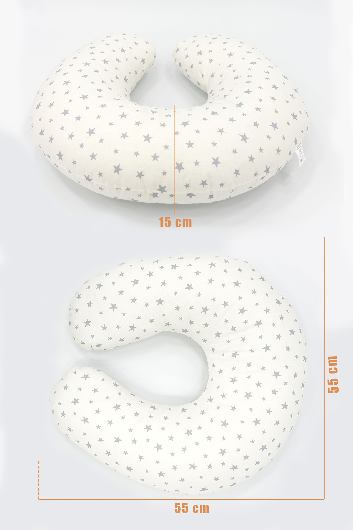 Mordesign Emzirme Yastığı, Bebek Destek Minderi, Hamile Yastığı Pamuklu Kum