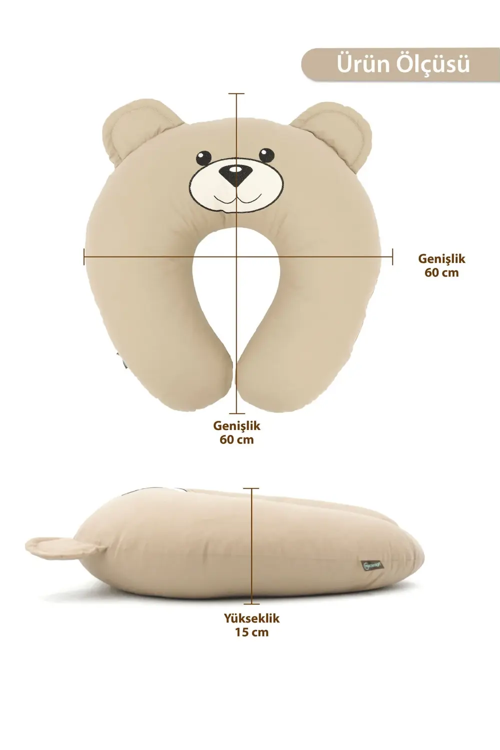 Mordesign Emzirme Yastığı Bebek Destek Minderi Hamile Yastığı Pamuk Kumaş M