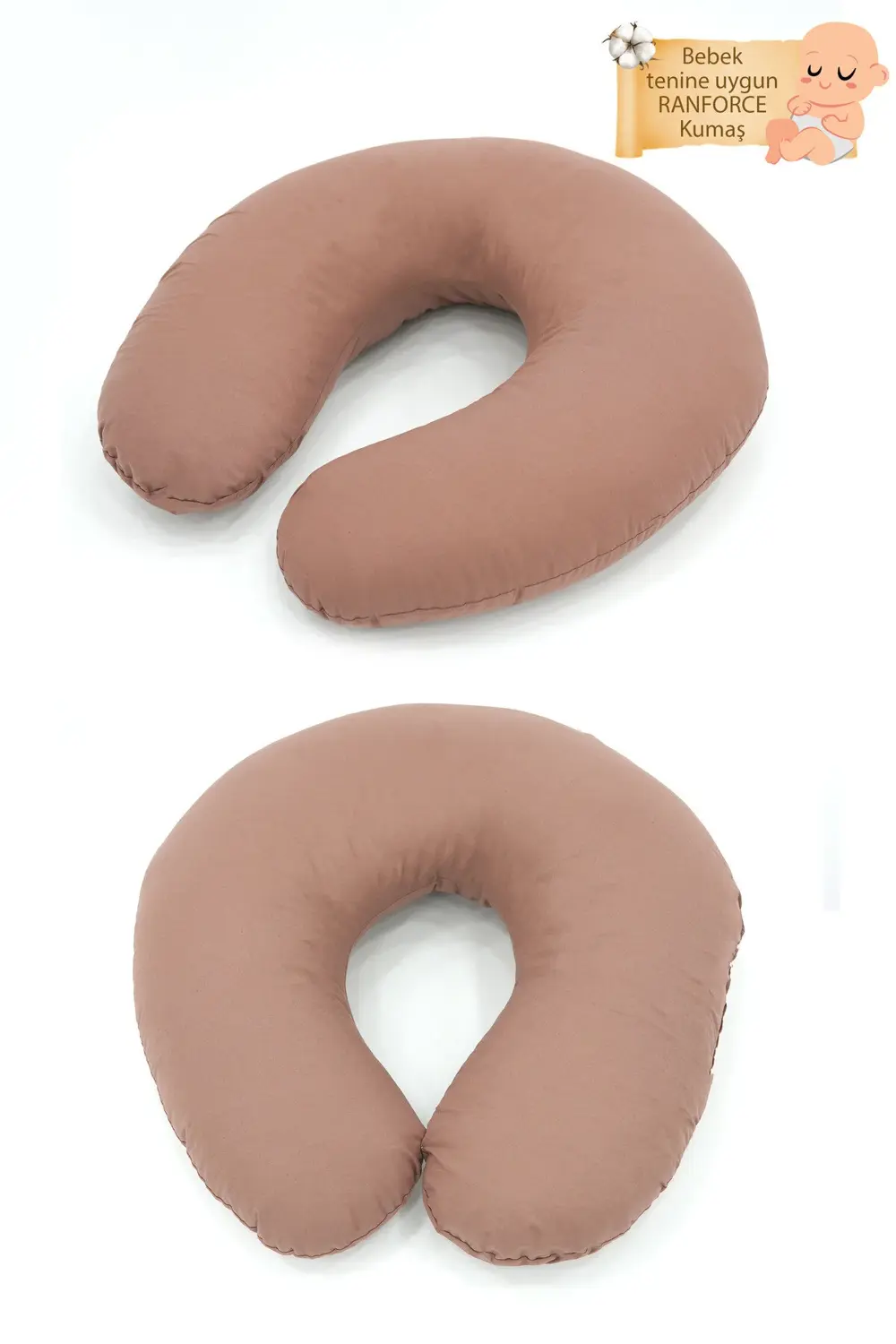 Mordesign Emzirme Yastığı, Bebek Destek Minderi, Hamile Yastığı Pamuklu Kum