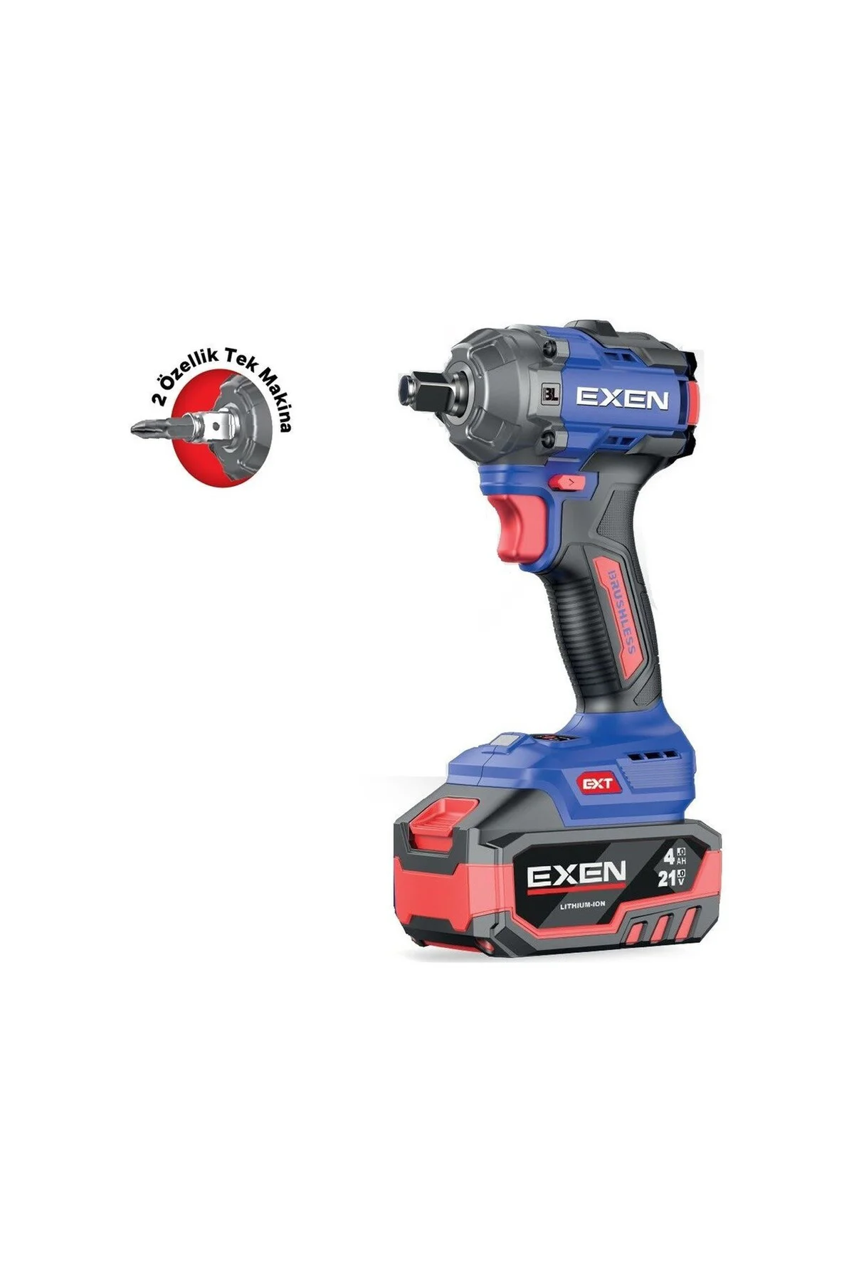 En 234 SM 21V 4AH 1/2 Soket 350 NM Kömürsüz Şarjlı Somun Sökme Ma En 234 SM 21V 4AH 1/2 Soket 350 NM Kömürsüz Şarjlı Somun Sökme Ma
