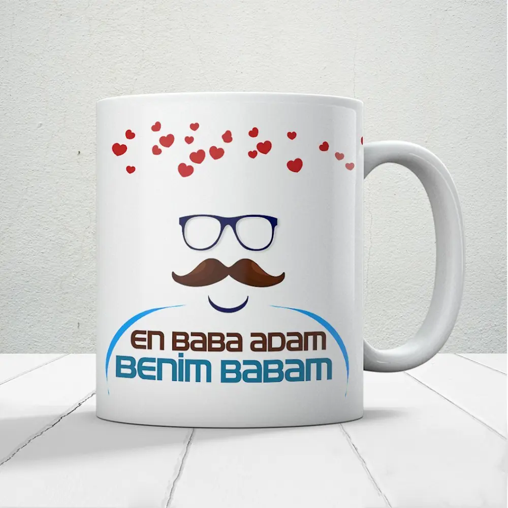 En Baba Adam Benim Babam Baskılı Babalar Günü Kupa Bardak Kahve K