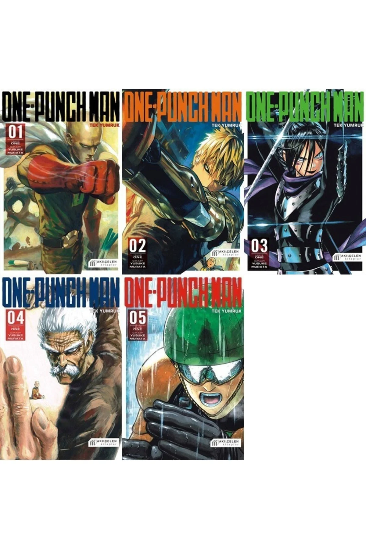 En Çok Okunan Manga Seri One-punch Man Ilk 5 Kitap Set 1.2.3.4.5. Kitaplar Yusuke Murata Fiyatı, Yorumları ve Özellikleri