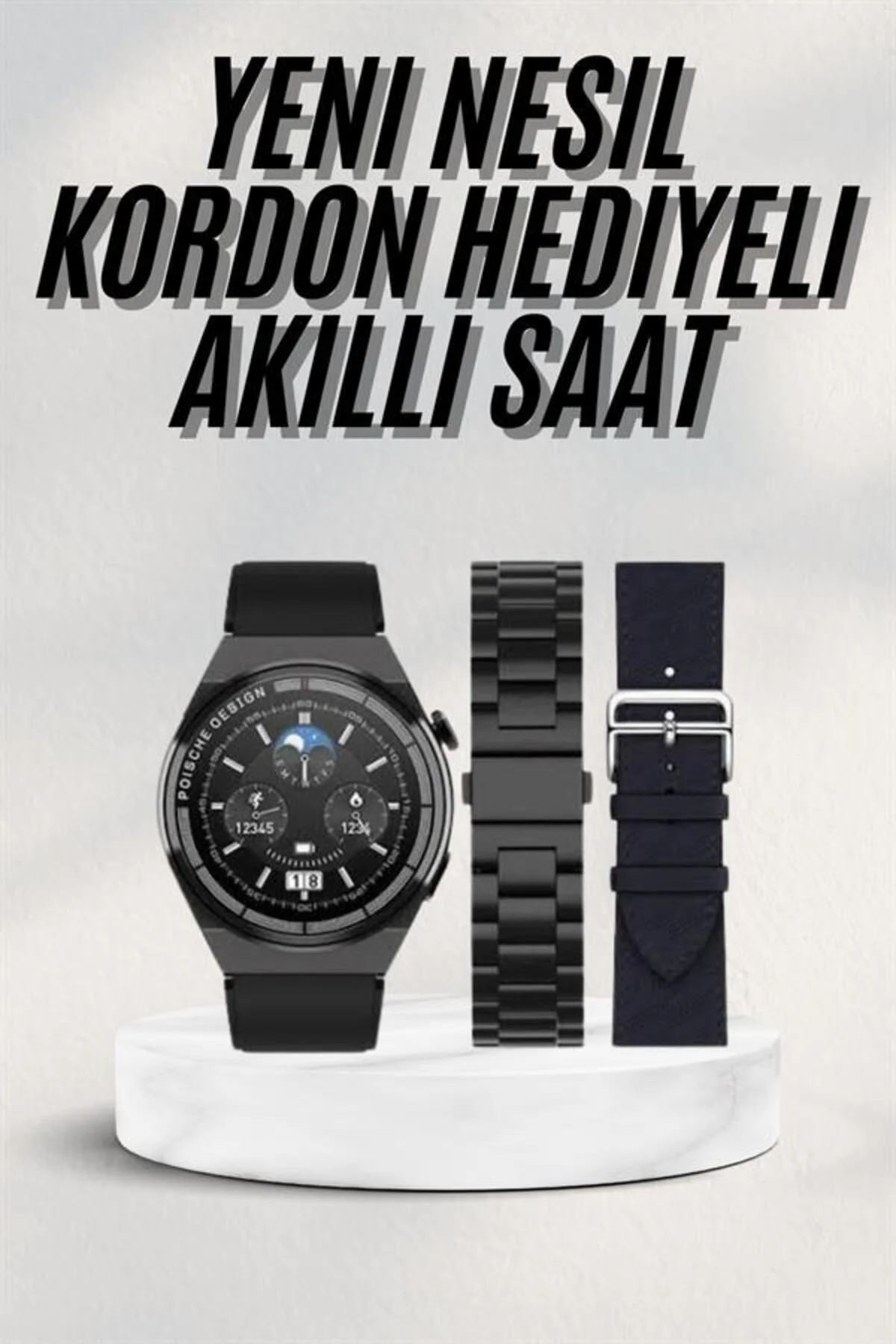 En Çok Tercih Edilen Akıllı Saat Amoled Ekran Nabız Sensörü GPS U