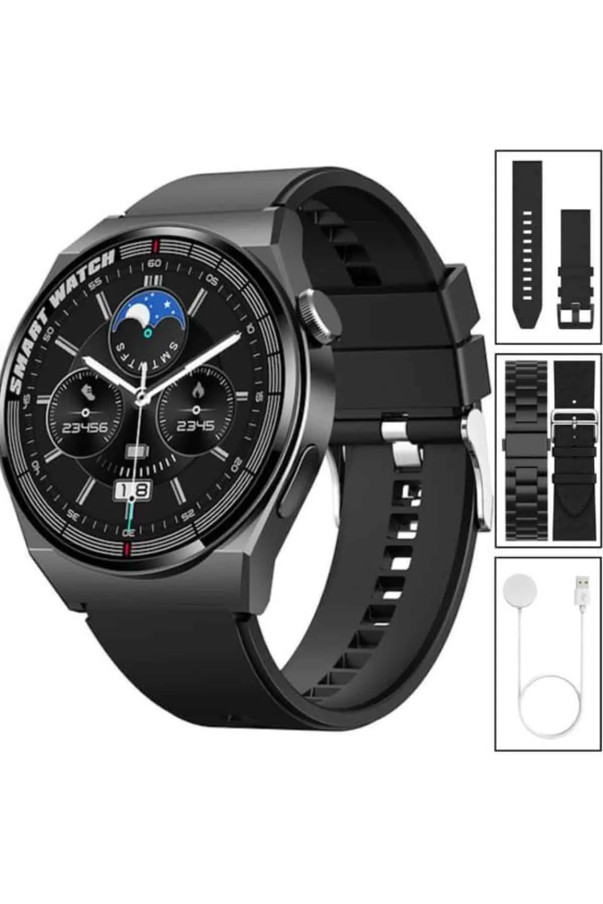 En Çok Tercih Edilen Akıllı Saat Amoled Ekran Nabız Sensörü GPS U