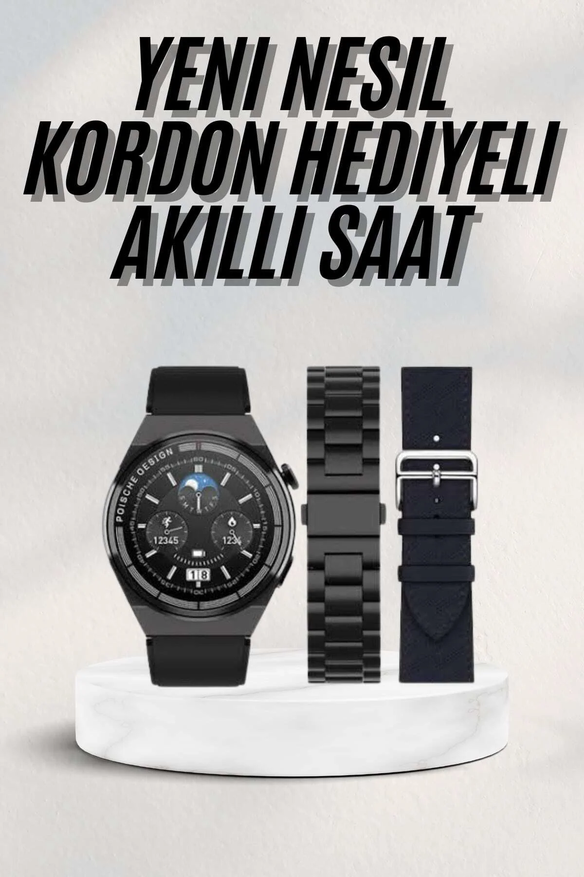 En Çok Tercih Edilen Akıllı Saat Amoled Ekran Nabız Sensörü GPS U