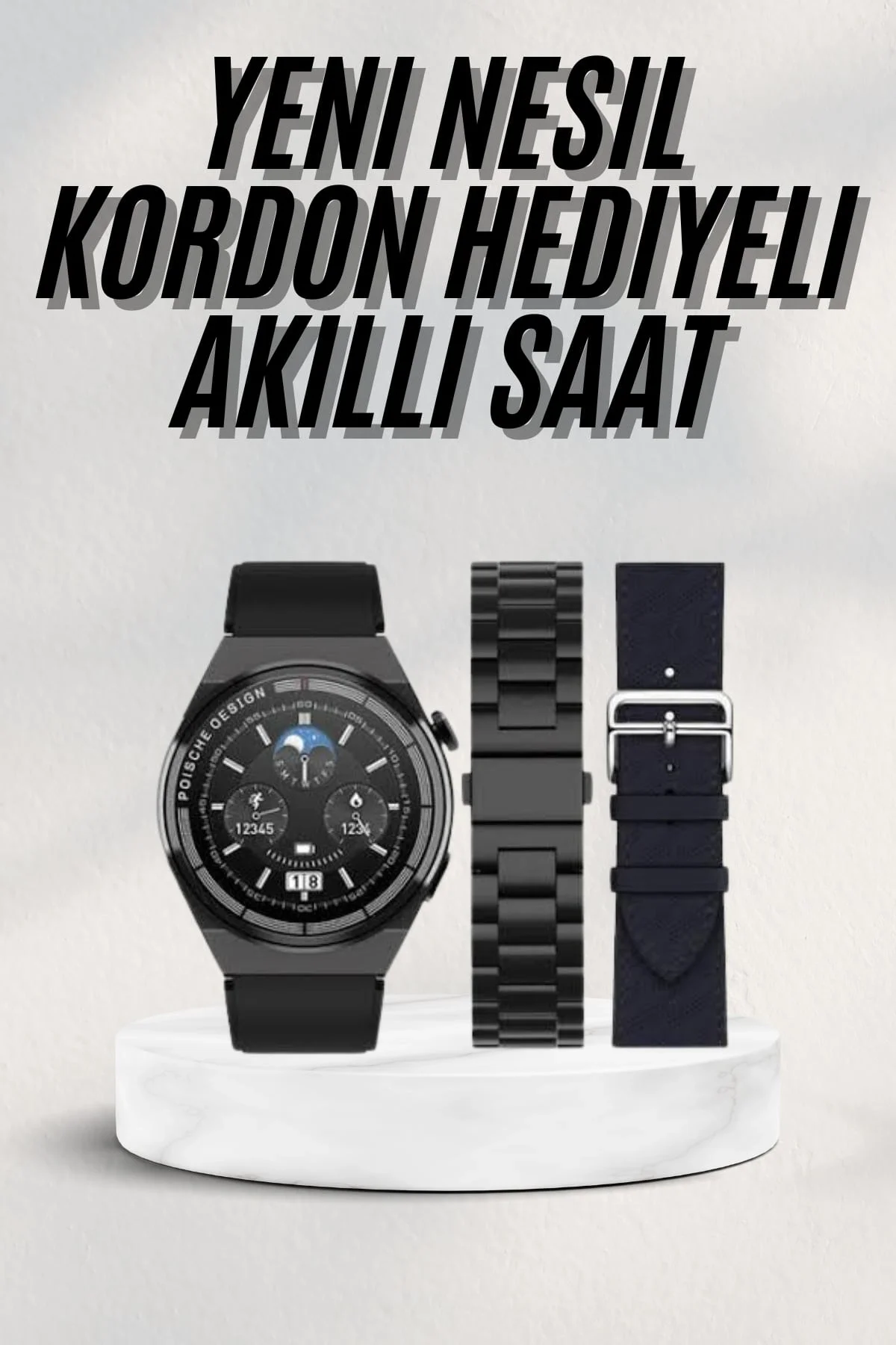 En Çok Tercih Edilen Akıllı Saat Amoled Ekran Nabız Sensörü GPS Uyumlu Adımsayar