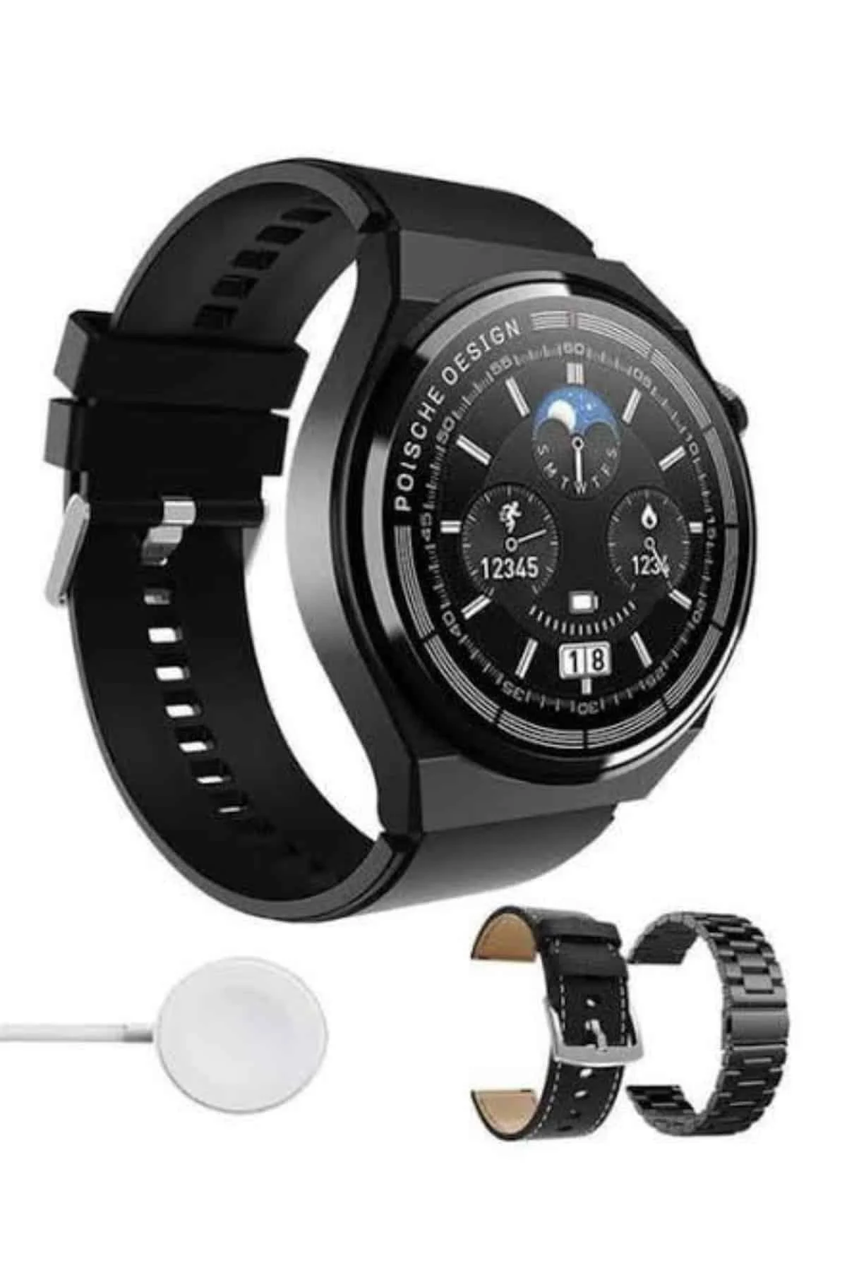 En Çok Tercih Edilen Akıllı Saat Amoled Ekran Nabız Sensörü GPS U