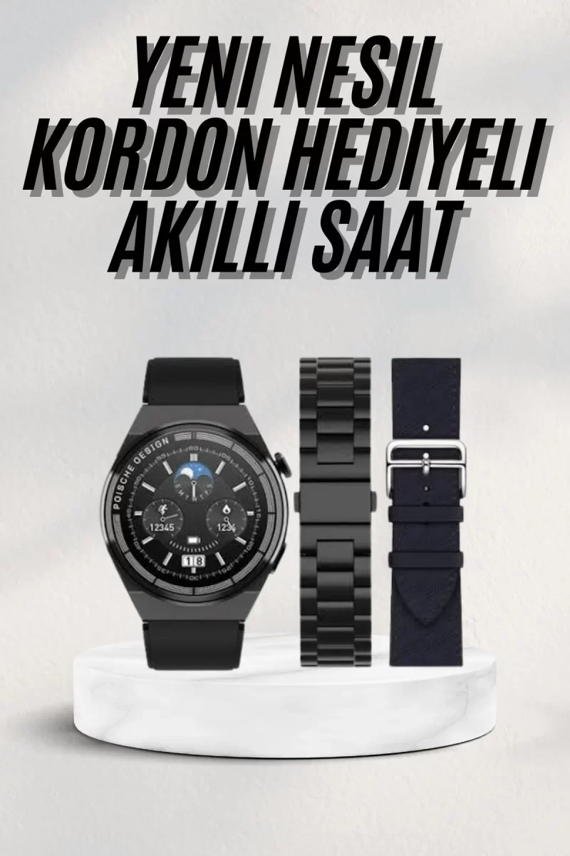 En Çok Tercih Edilen Akıllı Saat Amoled Ekran Nabız Sensörü GPS Uyumlu Adımsayar - Lisinya
