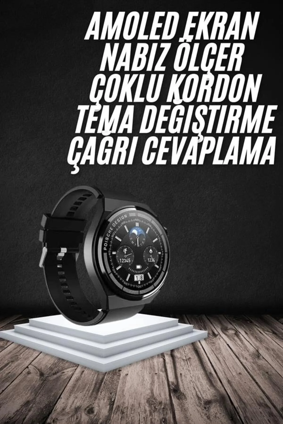 En Çok Tercih Edilen Akıllı Saat Amoled Ekran Nabız Sensörü Gps U