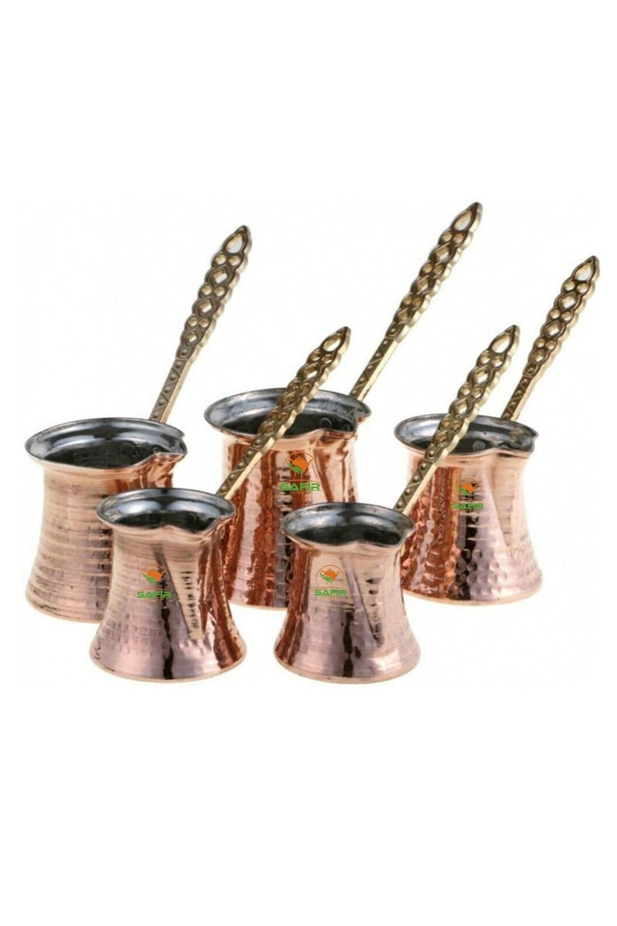 En Iyi Kalite Bakır Türk Kahvesi Cezve Seti 5li Set, Bakır Beşli 
