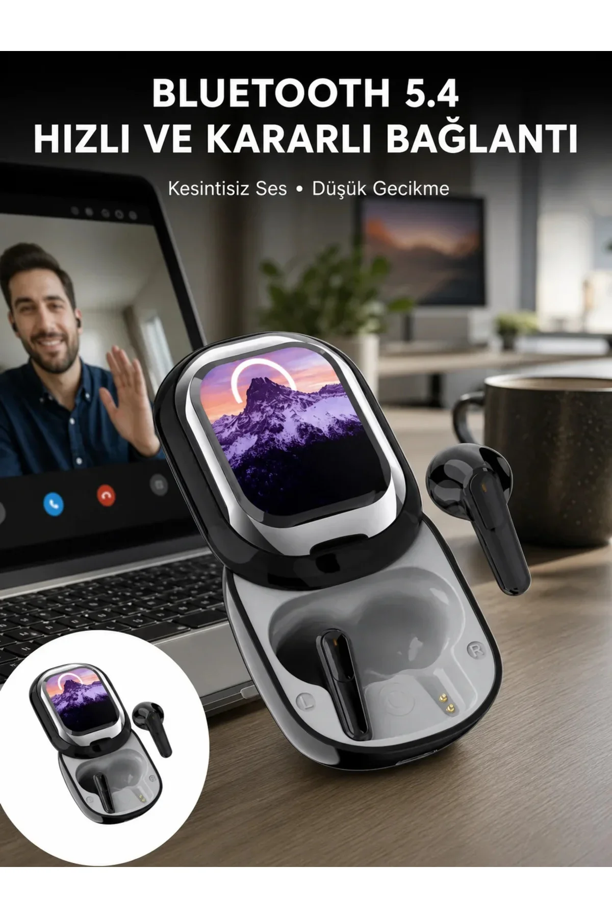 ENC Destekli Bluetooth 5.4 Kulaklık – EQ Ayarlı, Akıllı Kutulu ENC Destekli Bluetooth 5.4 Kulaklık – EQ Ayarlı, Akıllı Kutulu