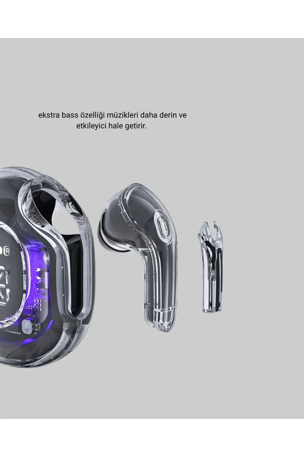 ENC Mikrofonlu Kablosuz Kulaklık Dokunmatik Kontrol ve LED Ekran