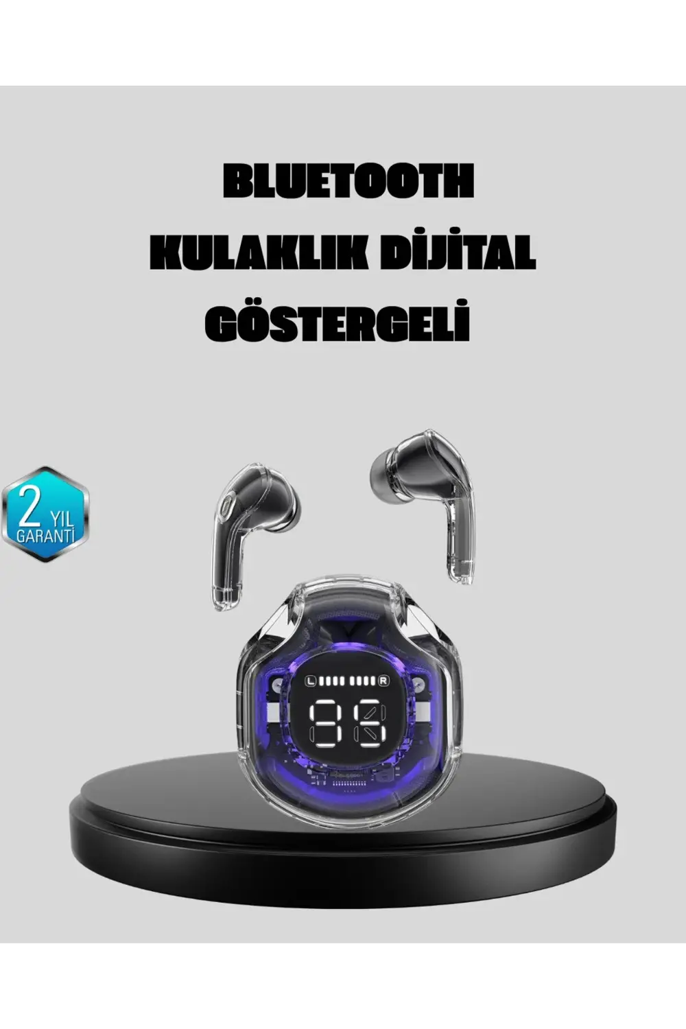 ENC Mikrofonlu Kablosuz Kulaklık Dokunmatik Kontrol ve LED Ekran