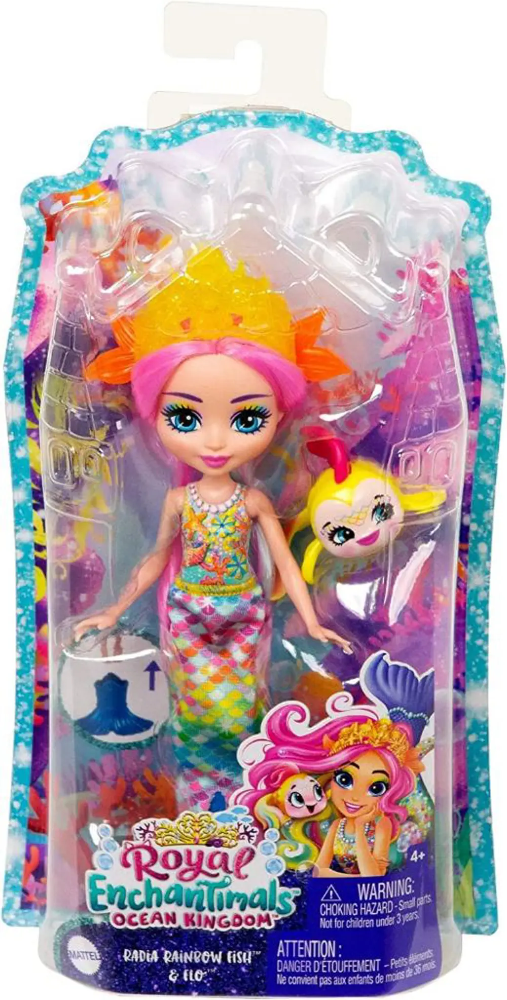 Enchantimals Popüler Karakter Bebekler Radia Rainbow Fish Flo HCF