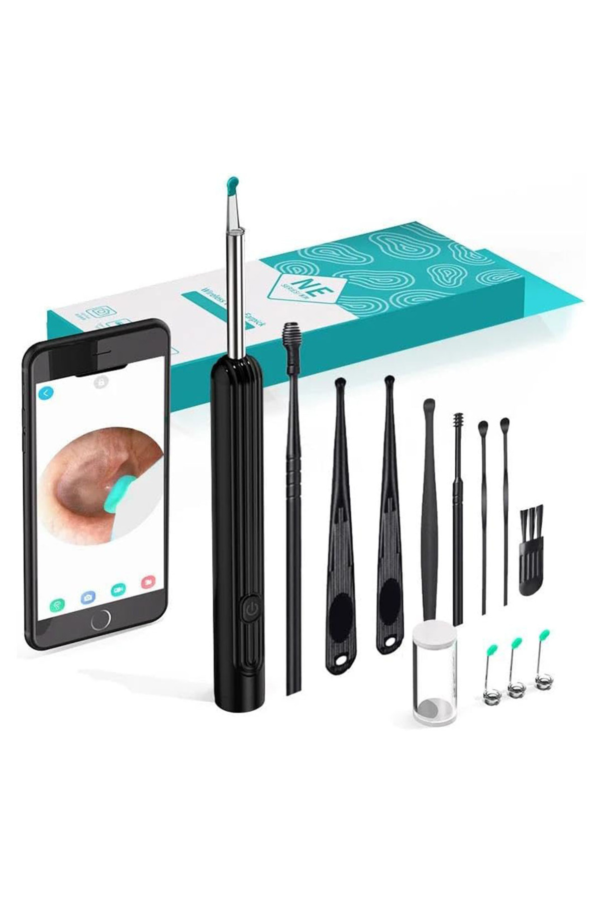 ENDOSKOP KAMERALI KULAK TEMİZLEME CİHAZI ALL-IN-ONE SET (K0)