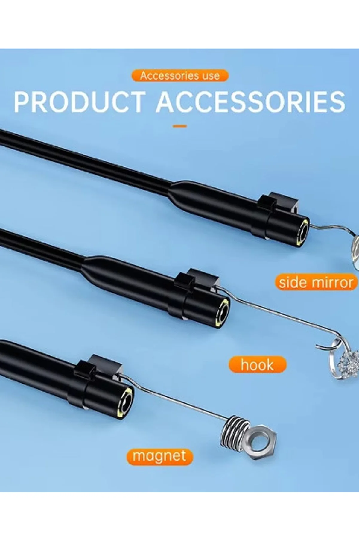 Endoskop Yılan Video Kamera Ios Ve Android Uyumlu Led’li 10 Metre 8 Mm Sert Kablo 2mp Endoskop Yılan Video Kamera Ios Ve Android Uyumlu Led’li 10 Metre 8 Mm Sert Kablo 2mp