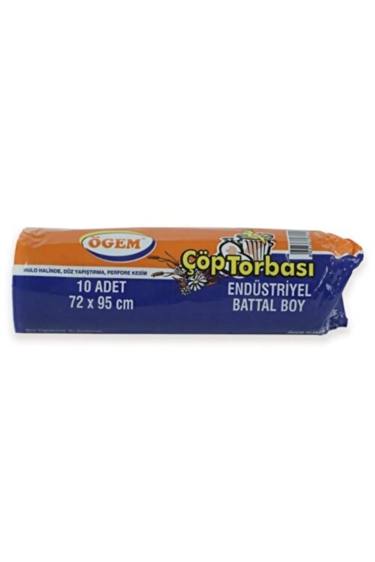 Endüstriyel Battal Boy Çöp Torbası 72 x 95 cm 10 Lu Rulo x 1 Pake