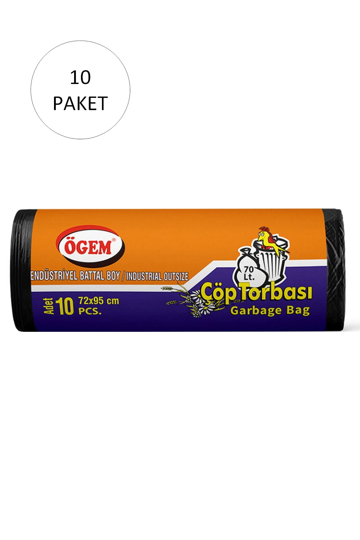 Just Cheap Store Endüstriyel Battal Boy Çöp Torbasi 72 X 95 Cm 10 Lu Rulo X 10 Pak