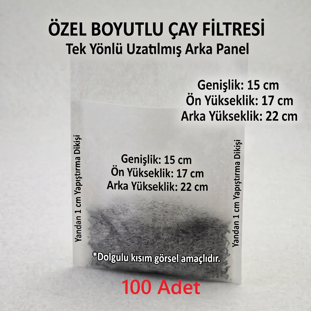 Endüstriyel Demlik İçi Çay Filtresi Körüklü Kapaklı Çay Süzgeci Boş Demlik Poşeti Bonesi 15x22 cm 100 Adet ((100 Lü) Bitki Kış Çay Demleme Fiyatı, Yorumları ve Özellikleri