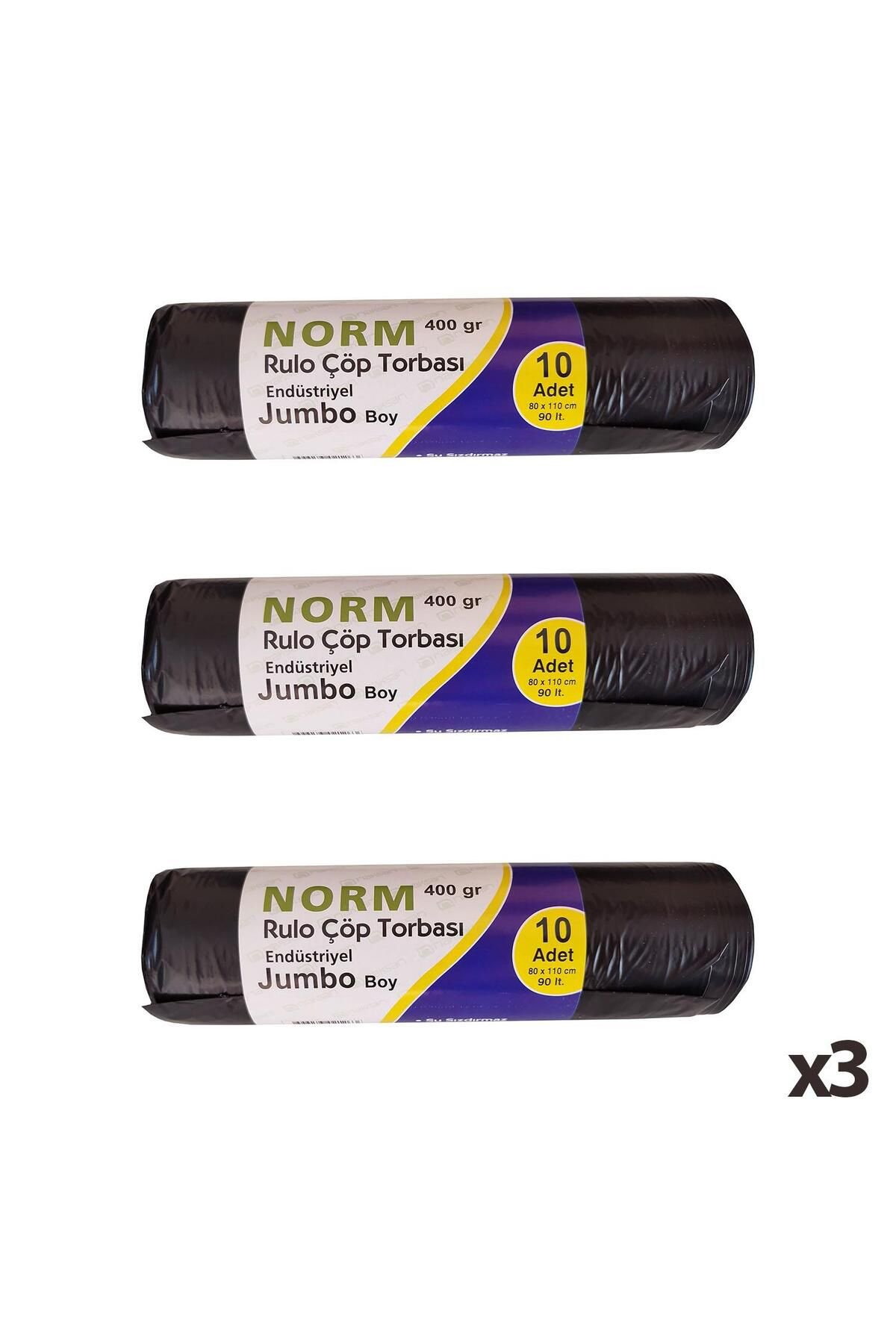 Norm Endüstriyel Jumbo Çöp Torbası Poşeti - 2 Kat - Siyah - 400 Gr. - 