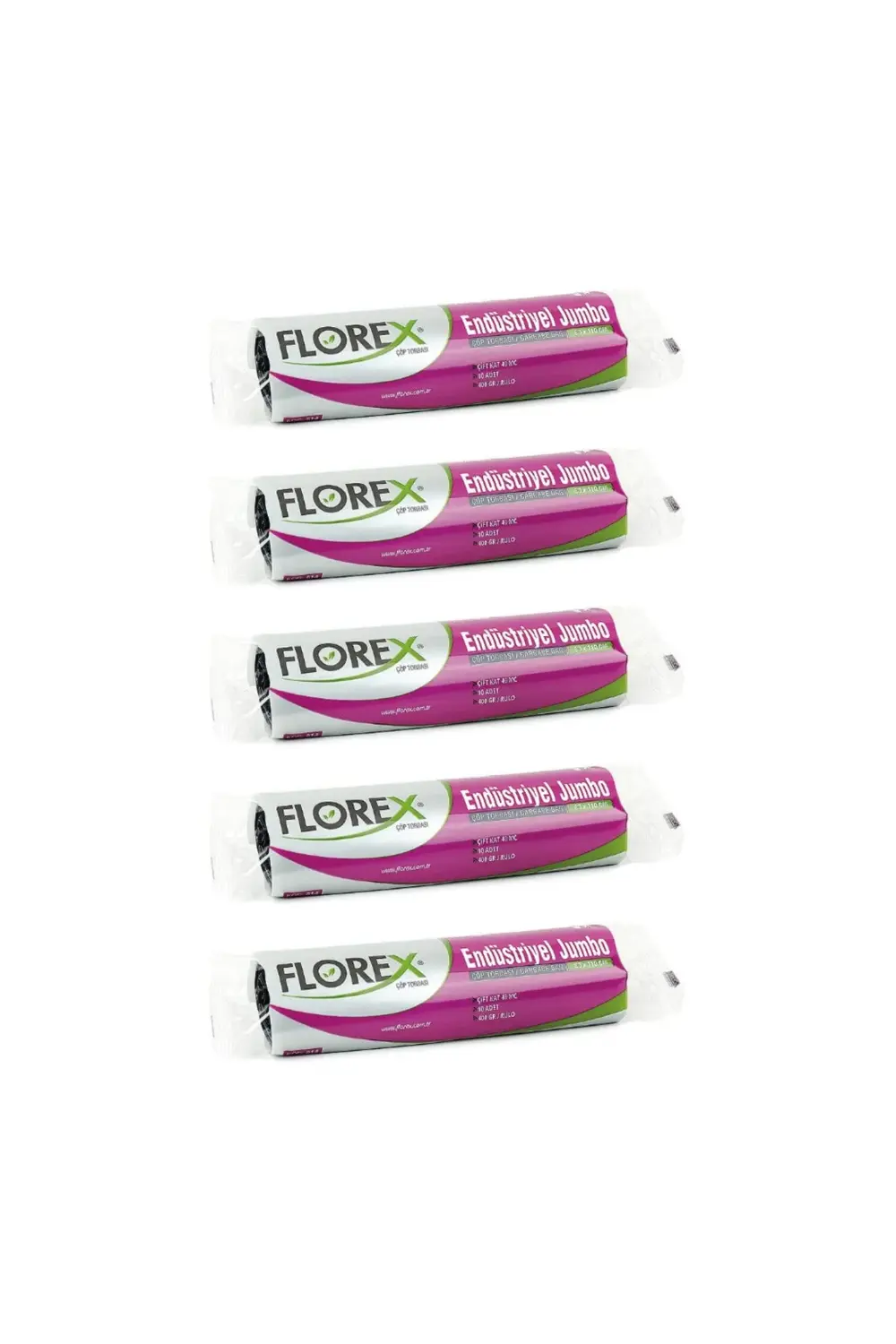 Endüstriyel Jumbo Boy Çöp Torbası 80 x 110 cm 10'lu Rulo Siyah 5