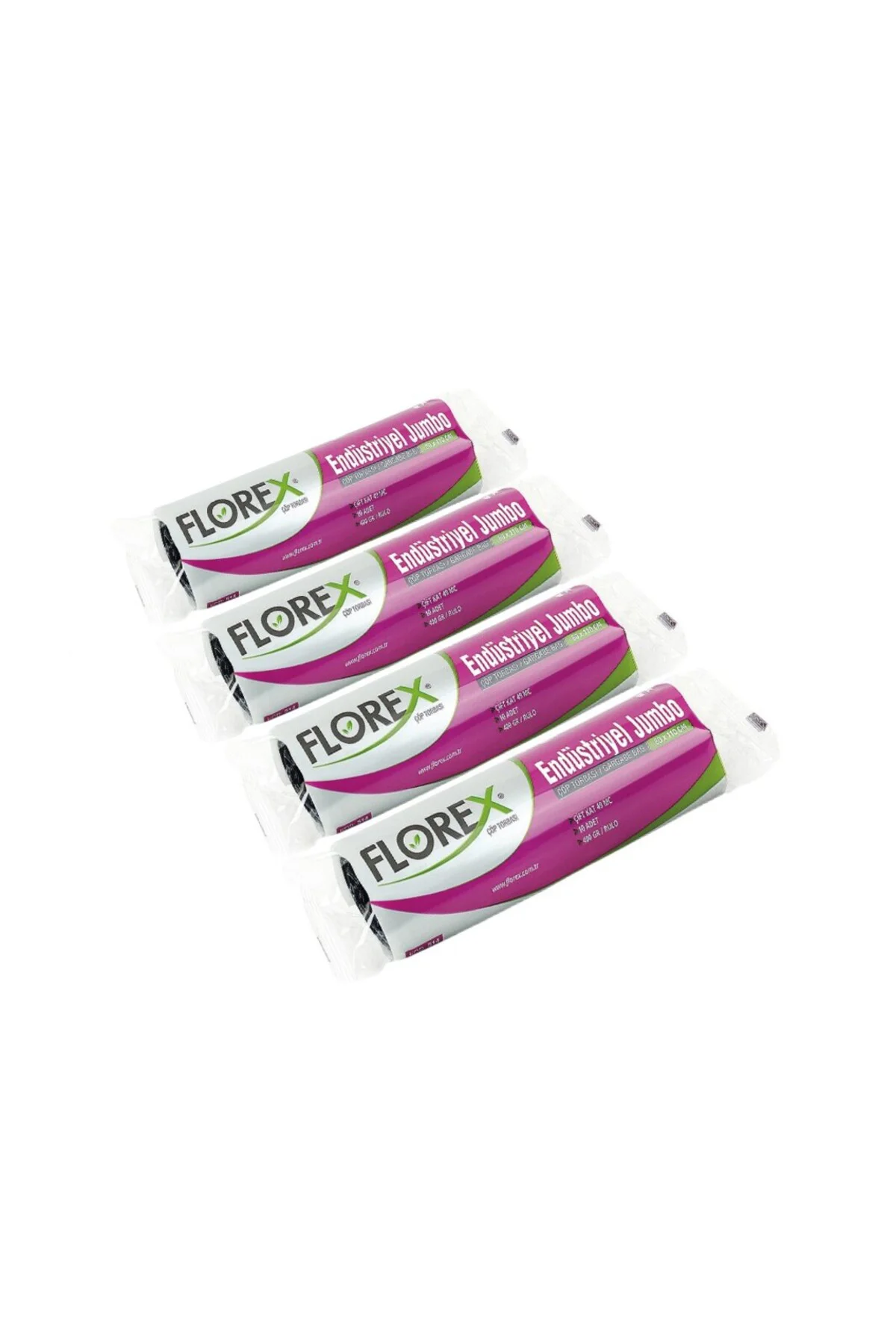Endüstriyel Jumbo Çöp Poşeti 400 gr Siyah 80*110 4 Rulo 10 Lu Eks