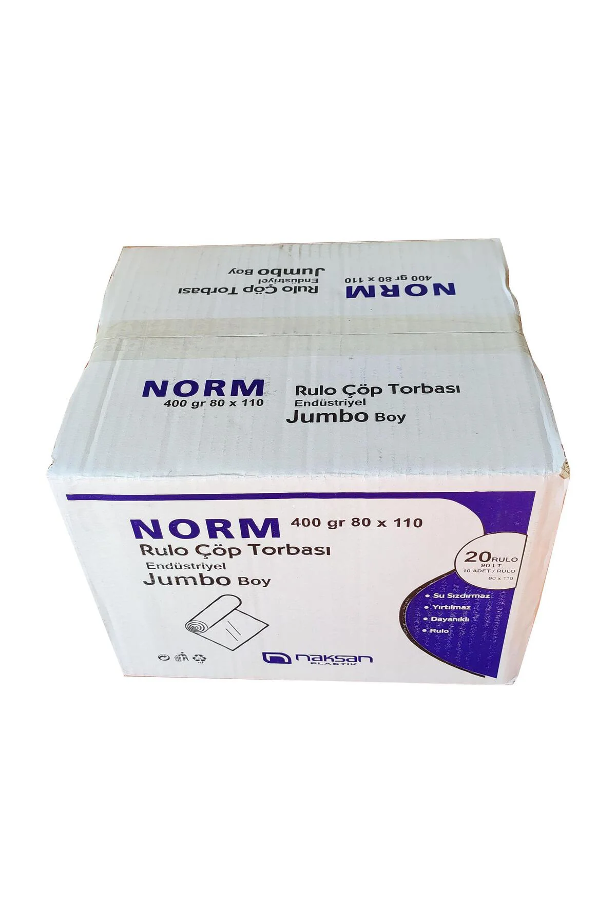 Endüstriyel Jumbo Çöp Torbası Poşeti - 2 Kat - Siyah - 400 Gr. - 