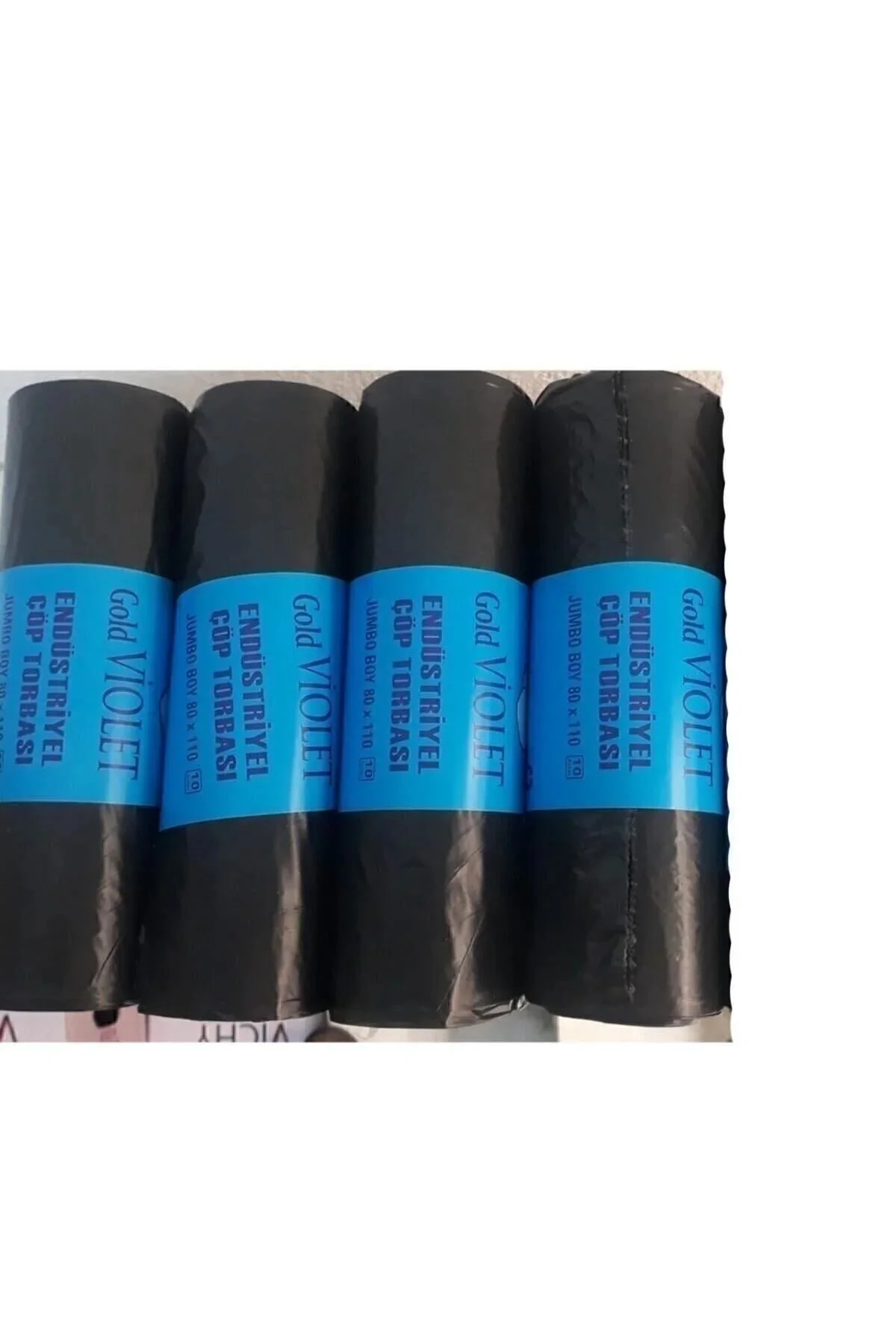 Endüstriyel Jumbo Çöp Poşeti 400 gr Siyah 80*110 4 Rulo 10 Lu Eks