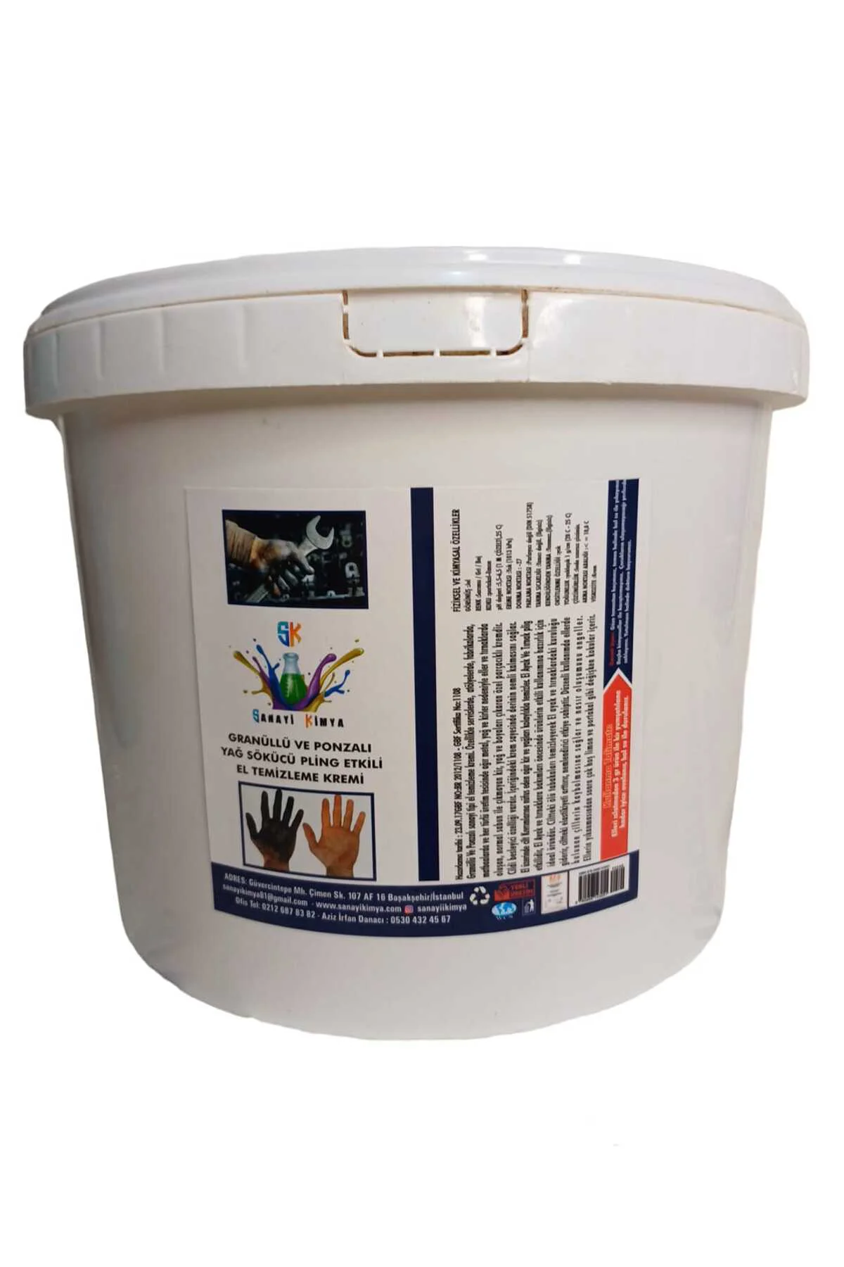 Endüstriyel Kumlu Ponzalı El Temizleme Kremi ( SABUNU ) 8 Kg