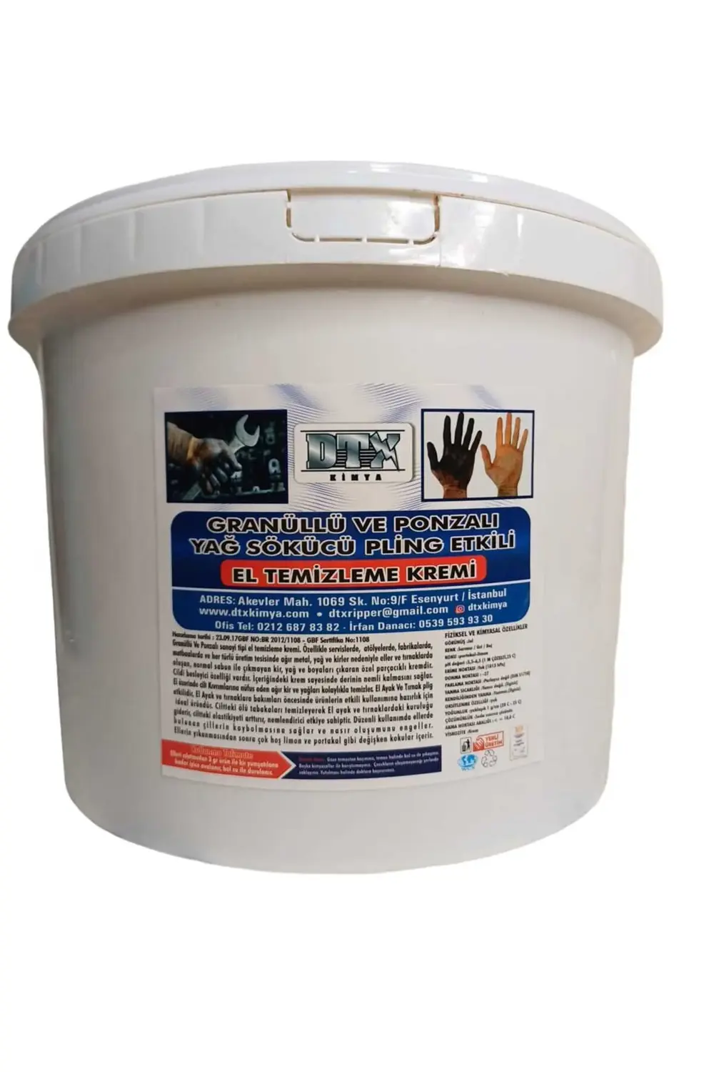 Endüstriyel Kumlu Ponzalı El Temizleme Kremi ( SABUNU ) 5 Kg