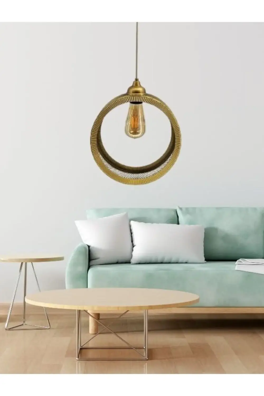 Endüstriyel Metal Hasır Tel Dairesel Model Hol mutfak Tekli Sarkı