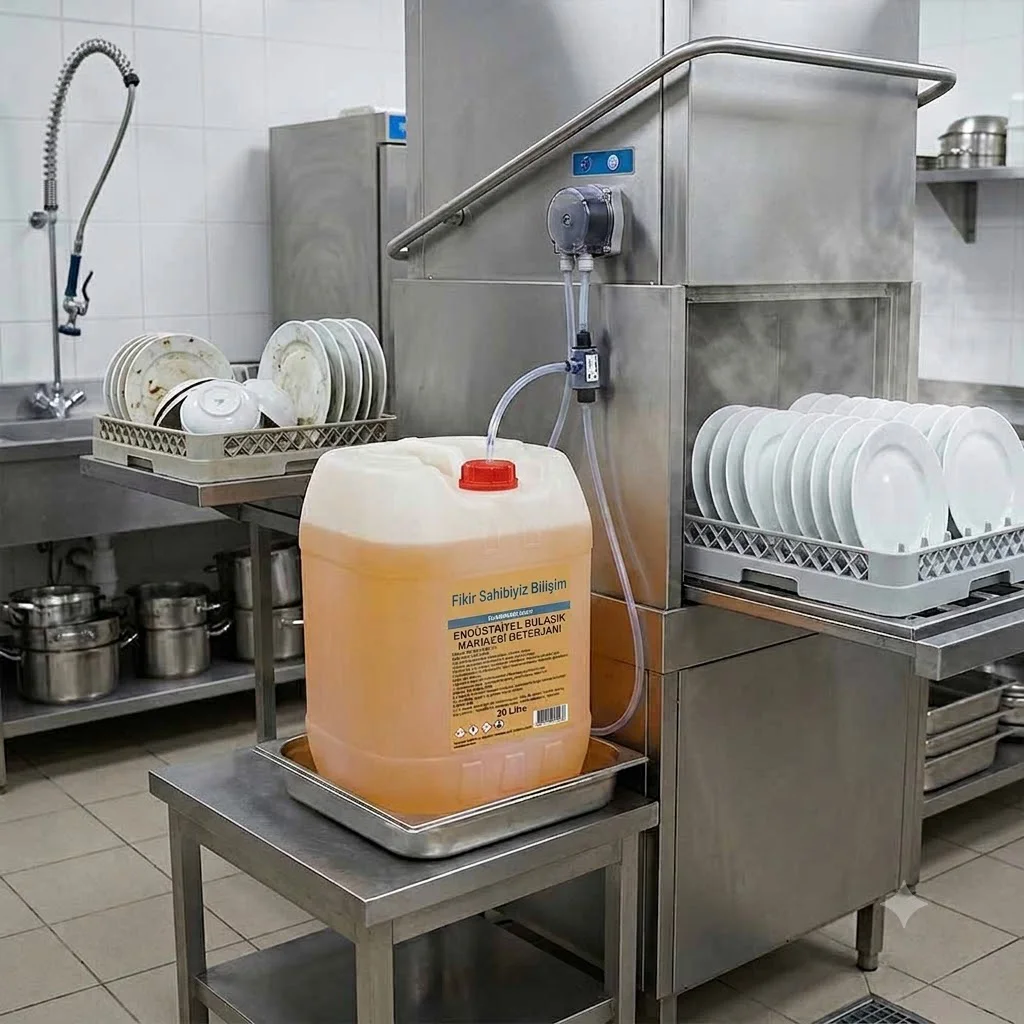 Endüstriyel Sıvı Bulaşık Deterjanı 20 Lt - Otomatik Dozaj Pompasına Uygun Sanayi Tipi Yağ Çözücü & Kireç Önleyici Sert Sular İçin
