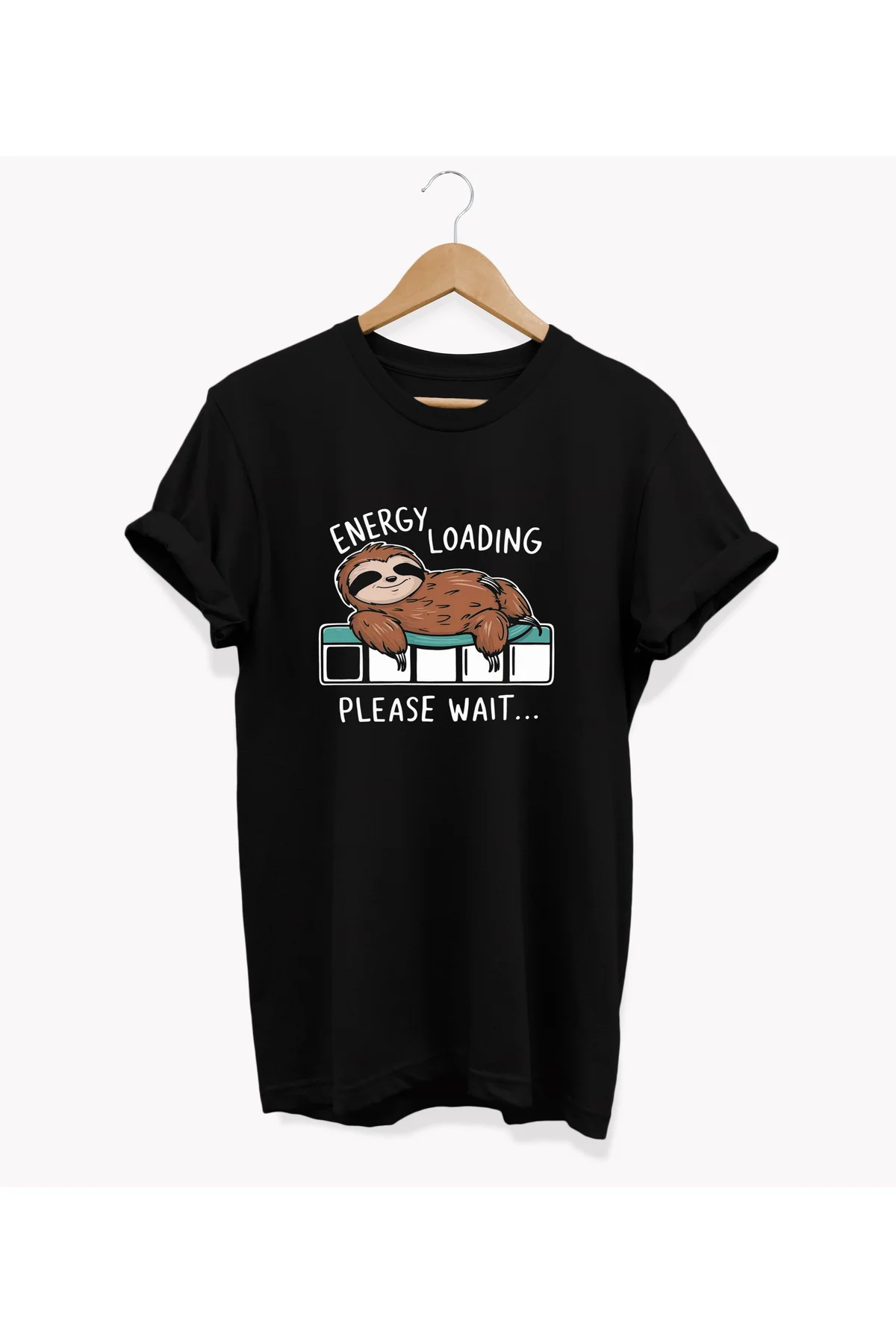 , Enerji Baskılı, %100 Pamuk, Bisiklet Yaka, Oversize T-shirt, Bü