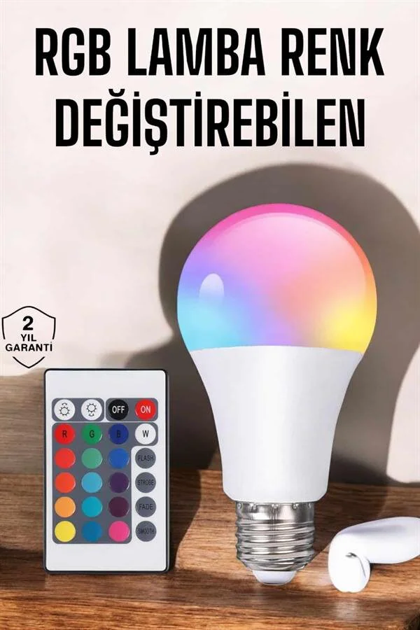 Enerji Dostu RGB Işıklı 100W LED Ampul - A+ Sınıfı Aydınlatma