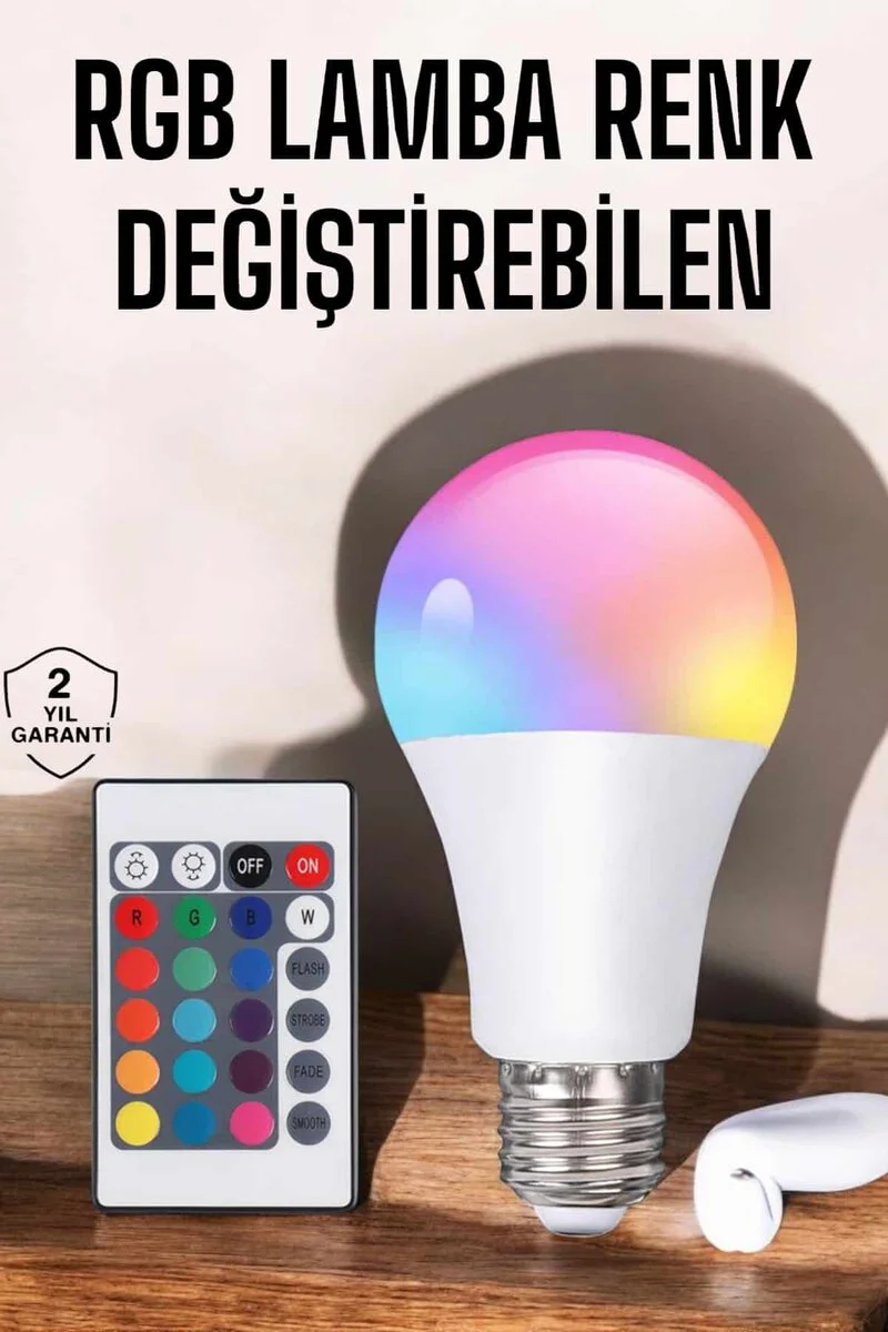 Enerji Dostu RGB Işıklı 100W Led Ampul - A+ Sınıfı Işık Çözümü