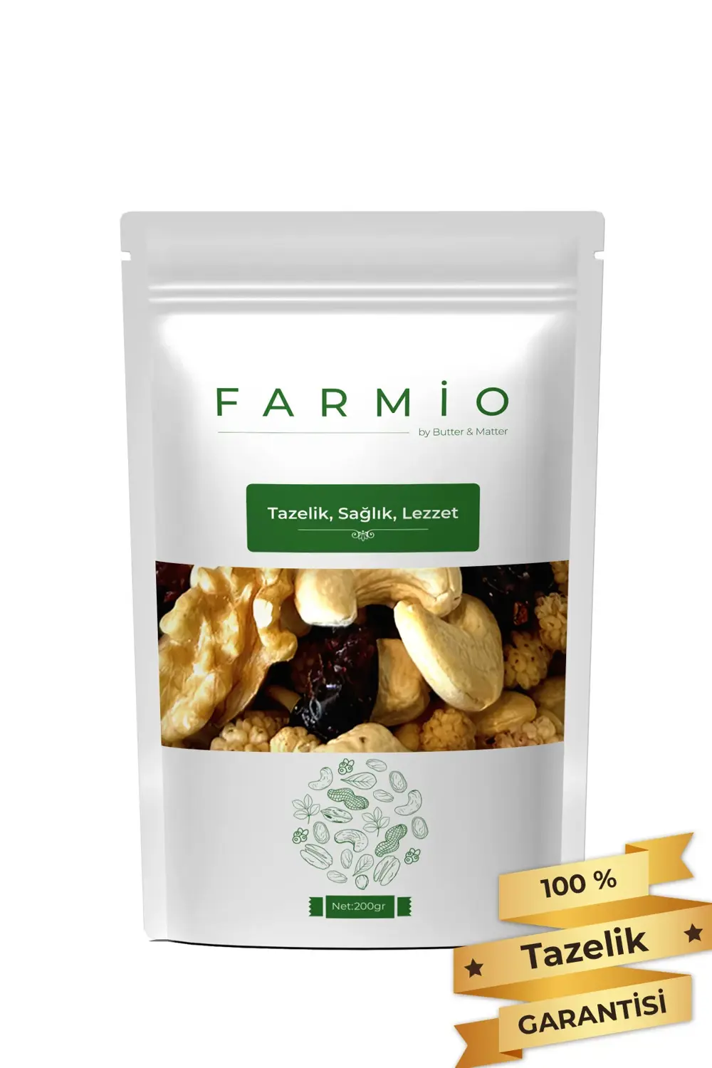 Enerji Mix 200gr - %100 Doğal - Çiğ Kaju, Turna Yemişi, Çiğ Badem