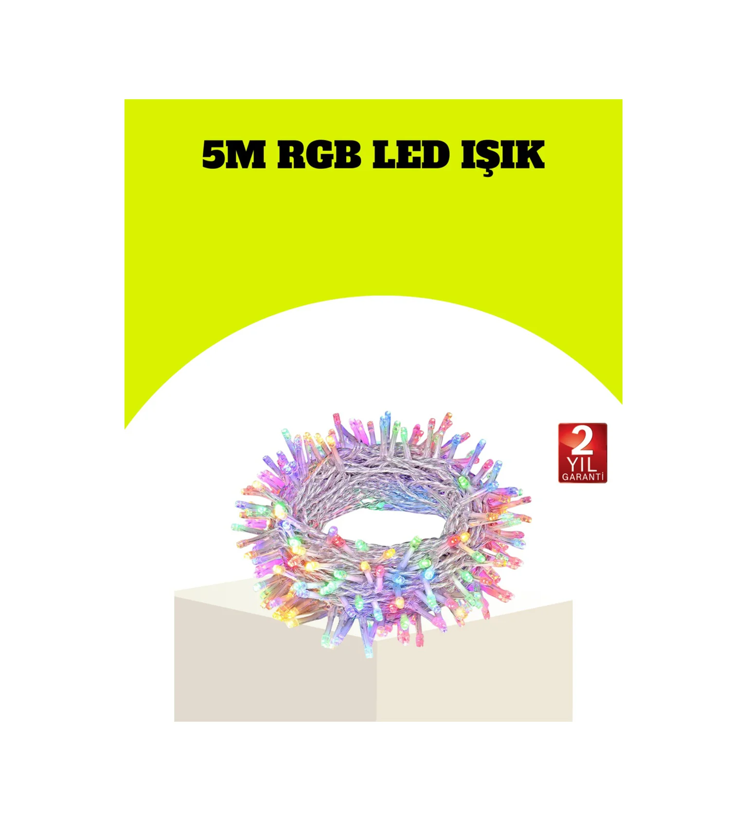 Enerji Tasarruflu Şeffaf Kablo 5 M 50 Led Dekor Işık Diğer