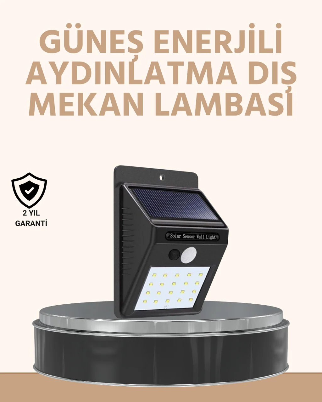Enerji Tasarruflu Ve Otomatik Sensörlü Led Güneş Işığı Dış Mekan Uyumlu