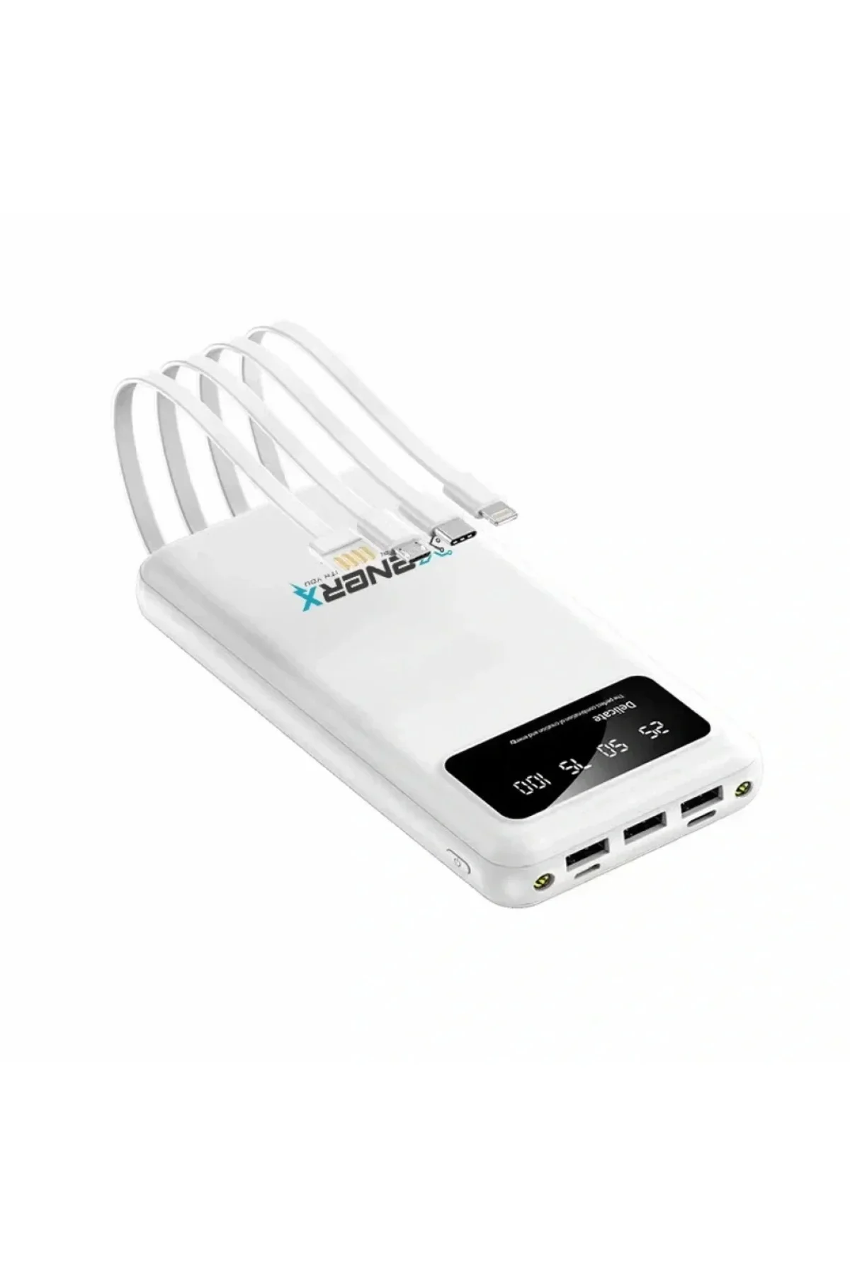 Enerx ENR-P20DC 20000 mAh 2.1 Amper Dahili Kablolu Powerbank Siyah Enerx ENR-P20DC 20000 mAh 2.1 Amper Dahili Kablolu Powerbank Siyah