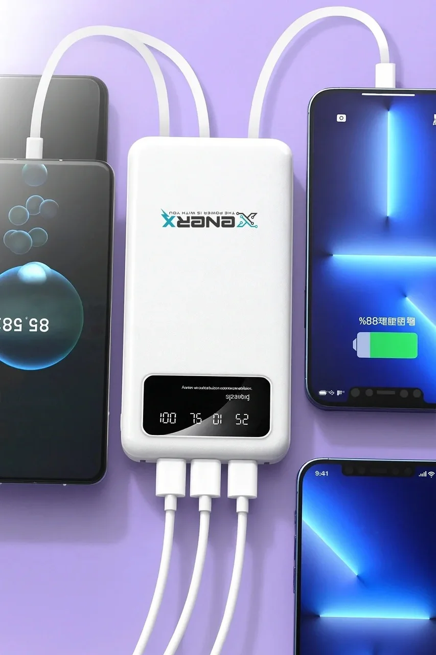 Enerx Enr-p20dc 20000 Mah 2.1 Amper Dahili Kablolu Powerbank Siyah 5224