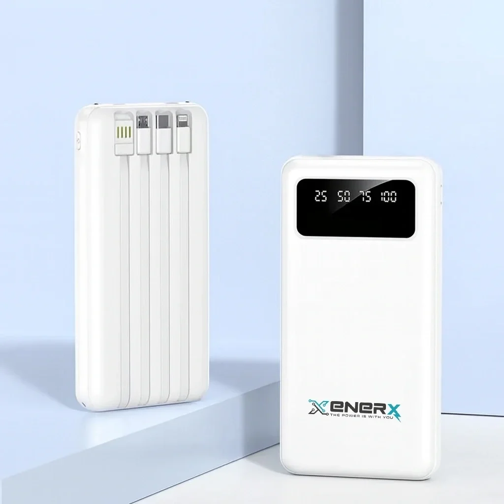 Enerx ENR-P20DC 20000 mAh 2.1 Amper Dahili Kablolu Powerbank Siyah Fiyatı, Yorumları ve Özellikleri