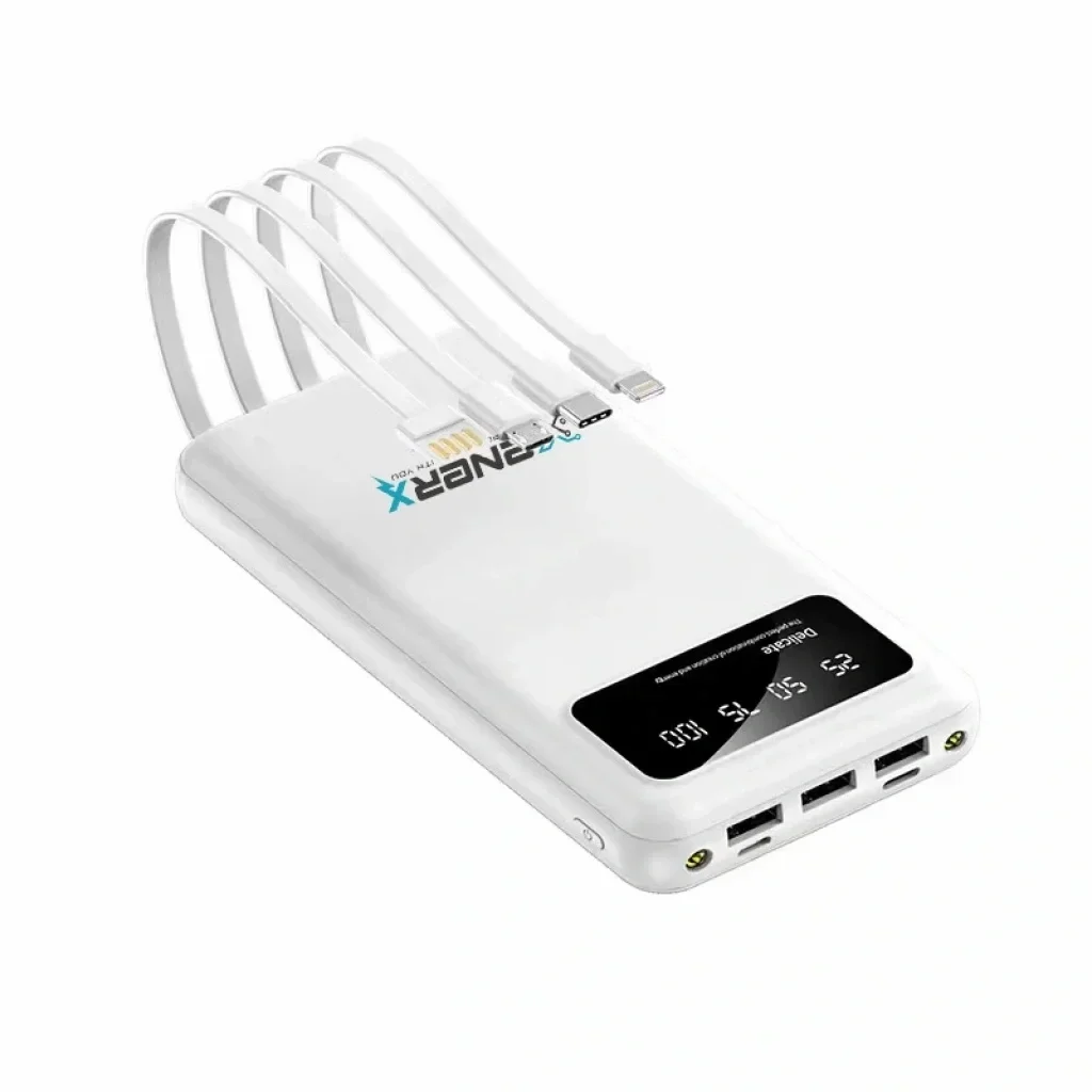 Enerx ENR-P20DC 20000 mAh 2.1 Amper Dahili Kablolu Powerbank Siyah Fiyatı, Yorumları ve Özellikleri
