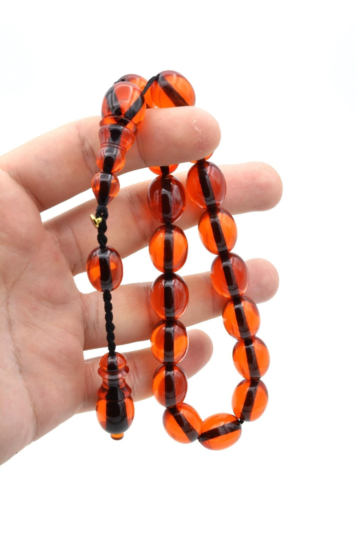 Murty99 Enes Abdo İmzalı Beyzi Kesim Turuncu Sıkma Kehribar Efe Maskot Tesbih 017