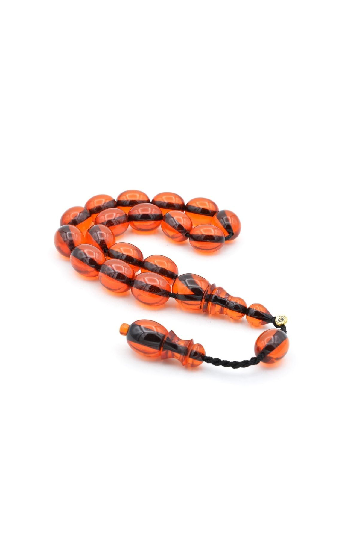 Murty99 Enes Abdo İmzalı Beyzi Kesim Turuncu Sıkma Kehribar Efe Maskot Tesbih 017