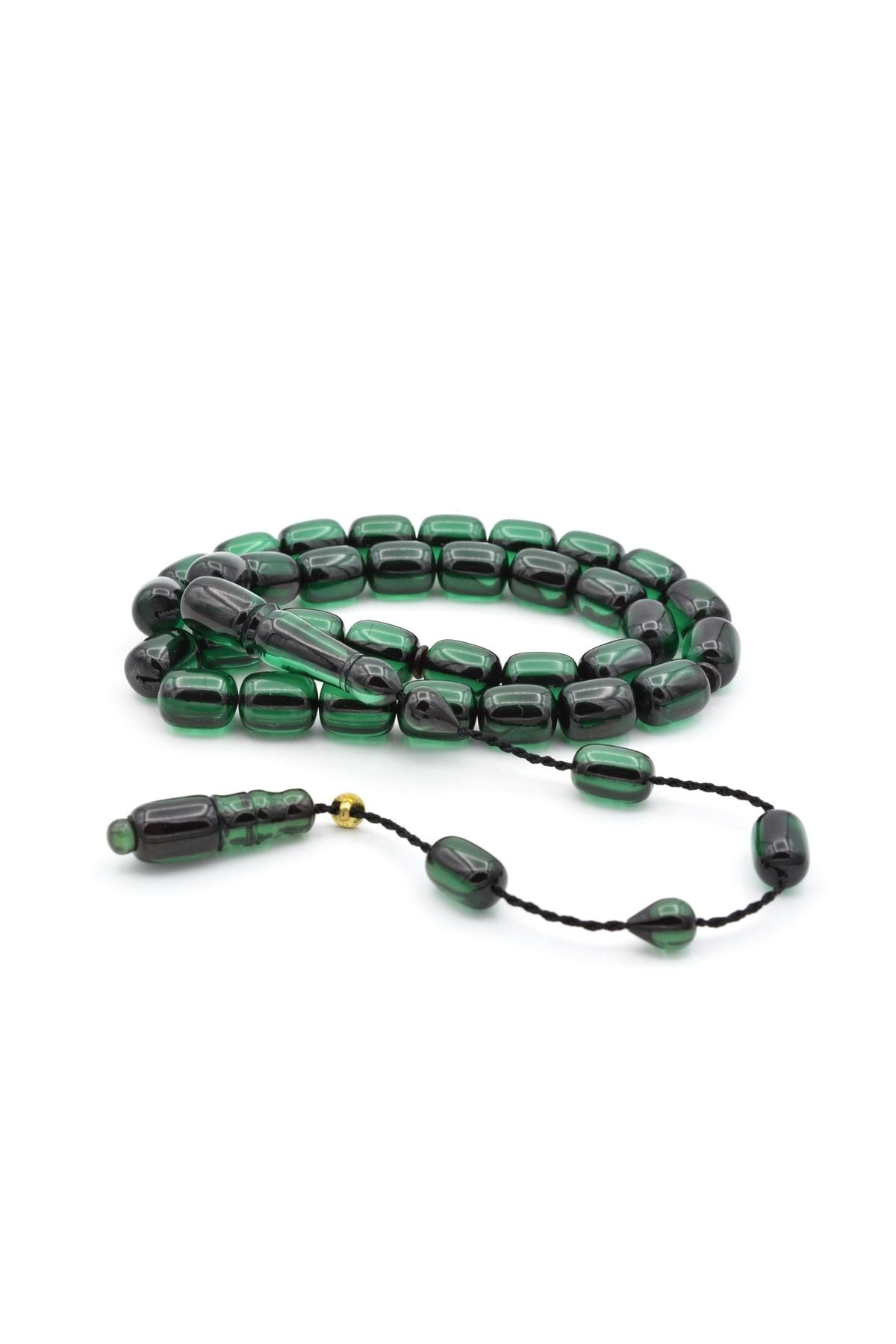 Murty99 Enes Abdo İmzalı Kapsül Kesim Yeşil Sıkma Kehribar Tesbih