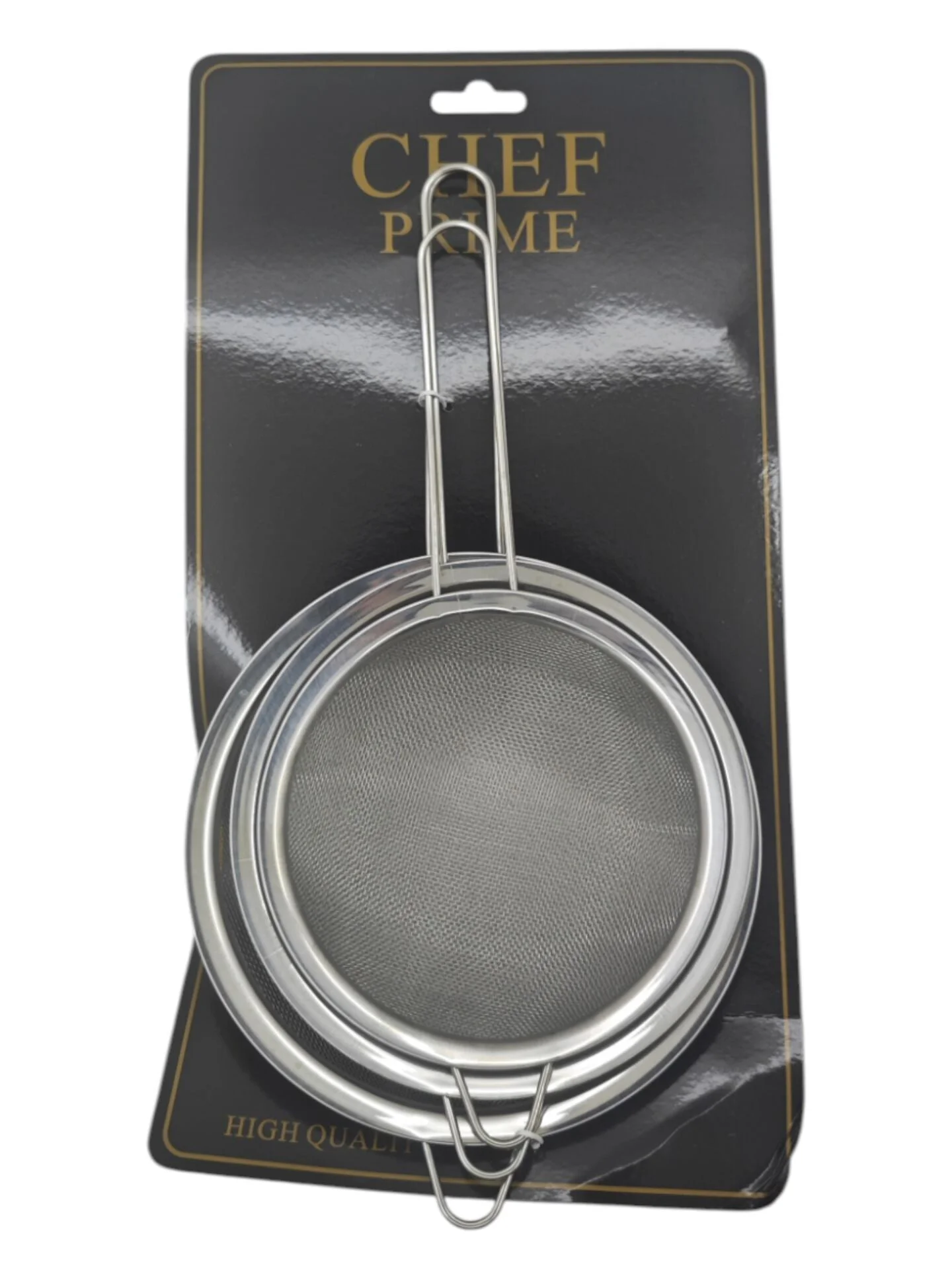 ENF-361A   Chef Prime 3lü Metal Süzgeç 16-18-20cm - Saplı