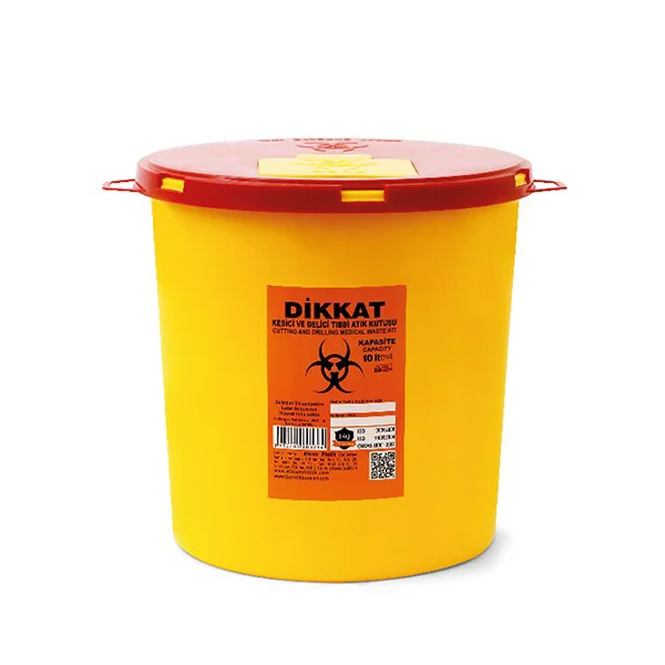 Enfekte Tıbbi Atık Kovası 10 lt - Sağlık Kuruluşları İçin Atık Yönetimi